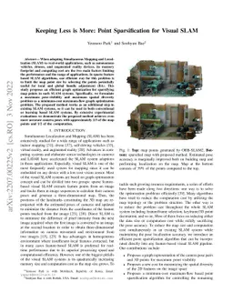 Keeping Less is More: Point Sparsification for Visual SLAM