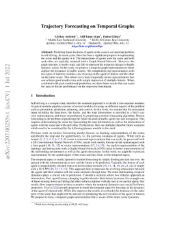 Trajectory Forecasting on Temporal Graphs
