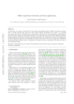 Offset equivariant networks and their applications