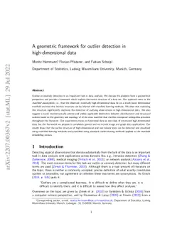 A geometric framework for outlier detection in high-dimensional data