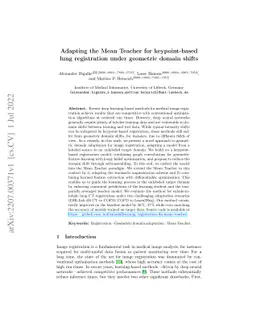 Adapting the Mean Teacher for keypoint-based lung registration under
  geometric domain shifts