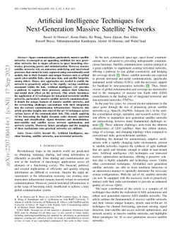 Artificial Intelligence Techniques for Next-Generation Mega Satellite
  Networks