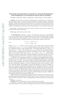 Parallel square-root statistical linear regression for inference in
  nonlinear state space models