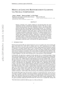 Modular Lifelong Reinforcement Learning via Neural Composition