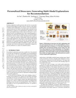 Personalized Showcases: Generating Multi-Modal Explanations for
  Recommendations