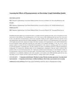 Assessing the Effects of Hyperparameters on Knowledge Graph Embedding
  Quality