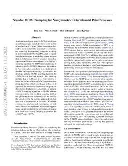 Scalable MCMC Sampling for Nonsymmetric Determinantal Point Processes