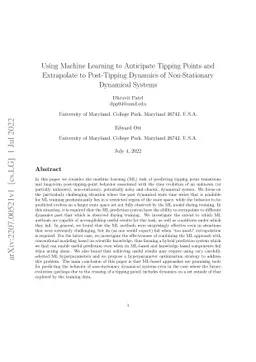 Using Machine Learning to Anticipate Tipping Points and Extrapolate to
  Post-Tipping Dynamics of Non-Stationary Dynamical Systems