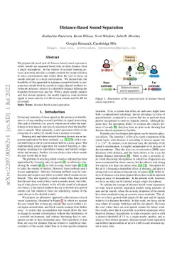 Distance-Based Sound Separation