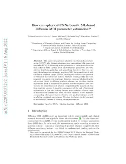 How can spherical CNNs benefit ML-based diffusion MRI parameter
  estimation?