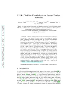 PrUE: Distilling Knowledge from Sparse Teacher Networks