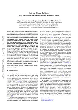 Hide me Behind the Noise: Local Differential Privacy for Indoor Location
  Privacy