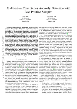 Multivariate Time Series Anomaly Detection with Few Positive Samples