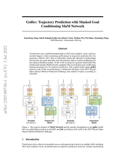 Golfer: Trajectory Prediction with Masked Goal Conditioning MnM Network