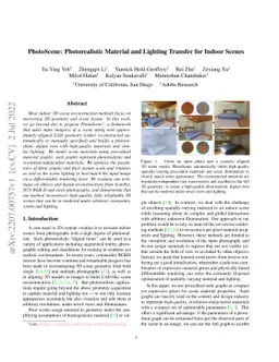 PhotoScene: Photorealistic Material and Lighting Transfer for Indoor
  Scenes