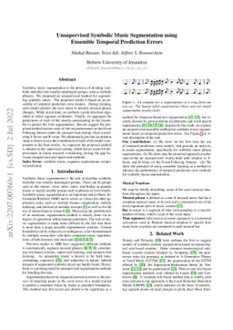 Unsupervised Symbolic Music Segmentation using Ensemble Temporal
  Prediction Errors