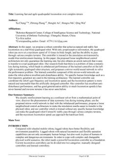 Learning fast and agile quadrupedal locomotion over complex terrain