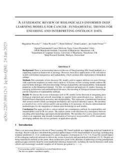 A systematic review of biologically-informed deep learning models for
  cancer: fundamental trends for encoding and interpreting oncology data