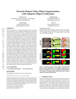 Towards Robust Video Object Segmentation with Adaptive Object
  Calibration