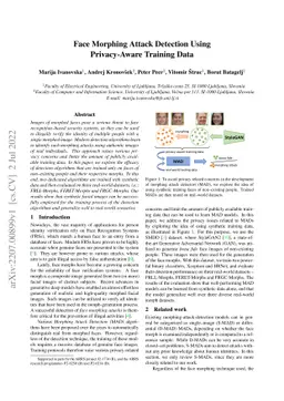 Face Morphing Attack Detection Using Privacy-Aware Training Data