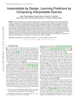 Interpretable by Design: Learning Predictors by Composing Interpretable
  Queries