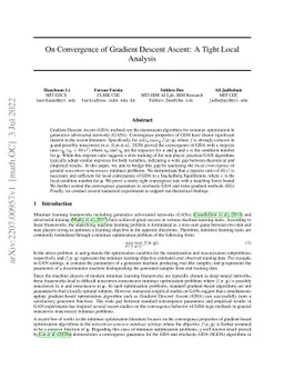 On Convergence of Gradient Descent Ascent: A Tight Local Analysis