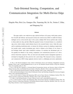 Task-Oriented Sensing, Computation, and Communication Integration for
  Multi-Device Edge AI