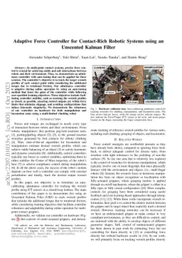 Adaptive Force Controller for Contact-Rich Robotic Systems using an
  Unscented Kalman Filter
