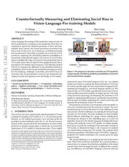 Counterfactually Measuring and Eliminating Social Bias in
  Vision-Language Pre-training Models