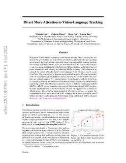 Divert More Attention to Vision-Language Tracking
