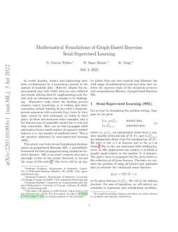 Mathematical Foundations of Graph-Based Bayesian Semi-Supervised
  Learning