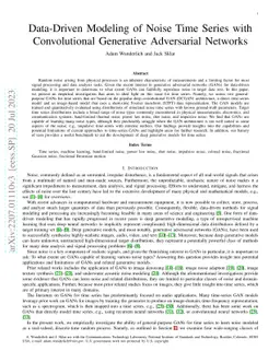 Data-Driven Modeling of Noise Time Series with Convolutional Generative
  Adversarial Networks