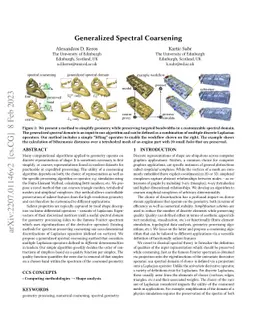 Generalized Spectral Coarsening