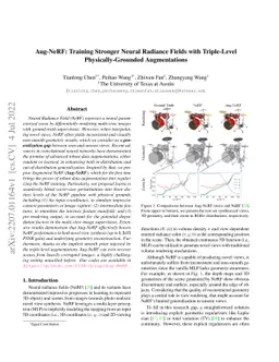 Aug-NeRF: Training Stronger Neural Radiance Fields with Triple-Level
  Physically-Grounded Augmentations