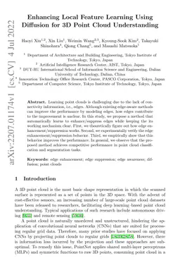 Enhancing Local Feature Learning Using Diffusion for 3D Point Cloud
  Understanding