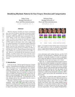 Identifying Rhythmic Patterns for Face Forgery Detection and
  Categorization