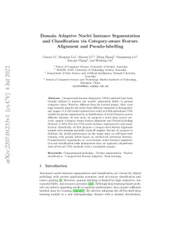 Domain Adaptive Nuclei Instance Segmentation and Classification via
  Category-aware Feature Alignment and Pseudo-labelling