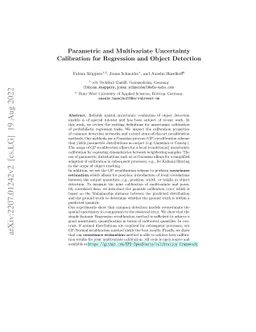 Parametric and Multivariate Uncertainty Calibration for Regression and
  Object Detection