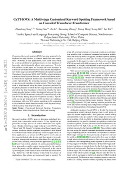 CaTT-KWS: A Multi-stage Customized Keyword Spotting Framework based on
  Cascaded Transducer-Transformer