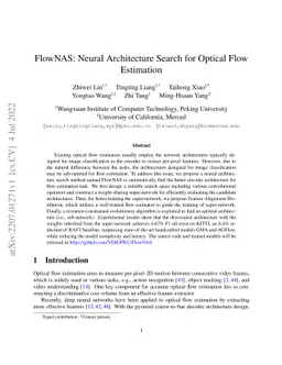 FlowNAS: Neural Architecture Search for Optical Flow Estimation
