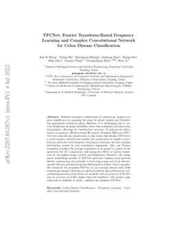 FFCNet: Fourier Transform-Based Frequency Learning and Complex
  Convolutional Network for Colon Disease Classification