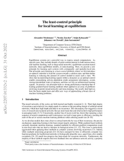 The least-control principle for local learning at equilibrium