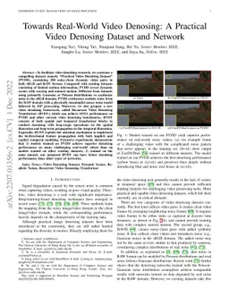 Towards Real-World Video Denosing: A Practical Video Denosing Dataset
  and Network