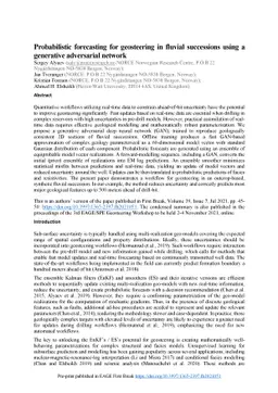 Probabilistic forecasting for geosteering in fluvial successions using a
  generative adversarial network