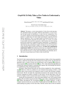 GraphVid: It Only Takes a Few Nodes to Understand a Video