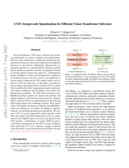 I-ViT: Integer-only Quantization for Efficient Vision Transformer
  Inference