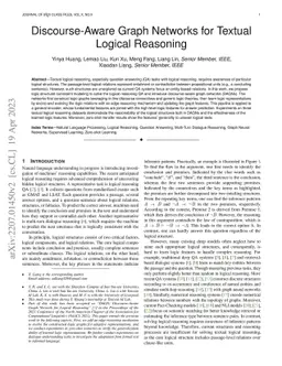 Discourse-Aware Graph Networks for Textual Logical Reasoning