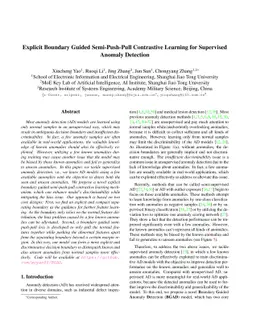 Explicit Boundary Guided Semi-Push-Pull Contrastive Learning for
  Supervised Anomaly Detection