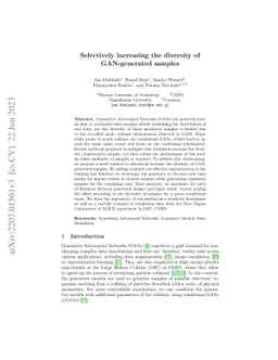 Selectively increasing the diversity of GAN-generated samples