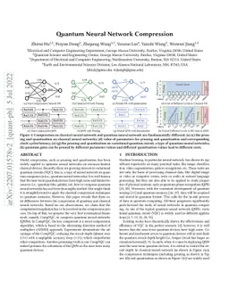 Quantum Neural Network Compression